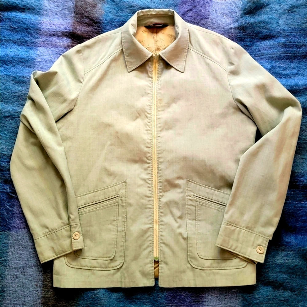 Vintage Midcentury Cary Middlecoff Green Men's Casual Golf Jacket